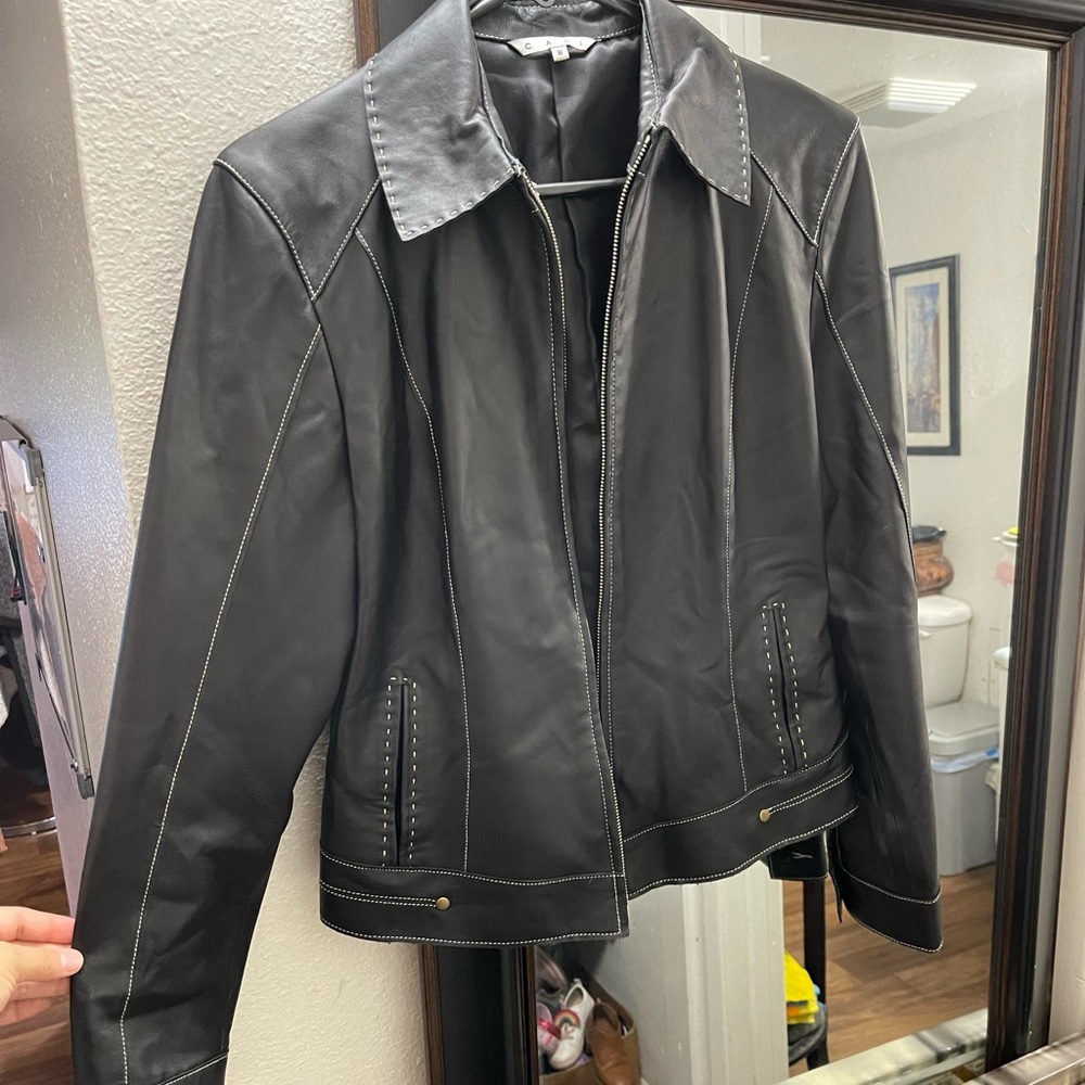 Gorgeous Genuine Leather Jacket. Size 8. CAbi